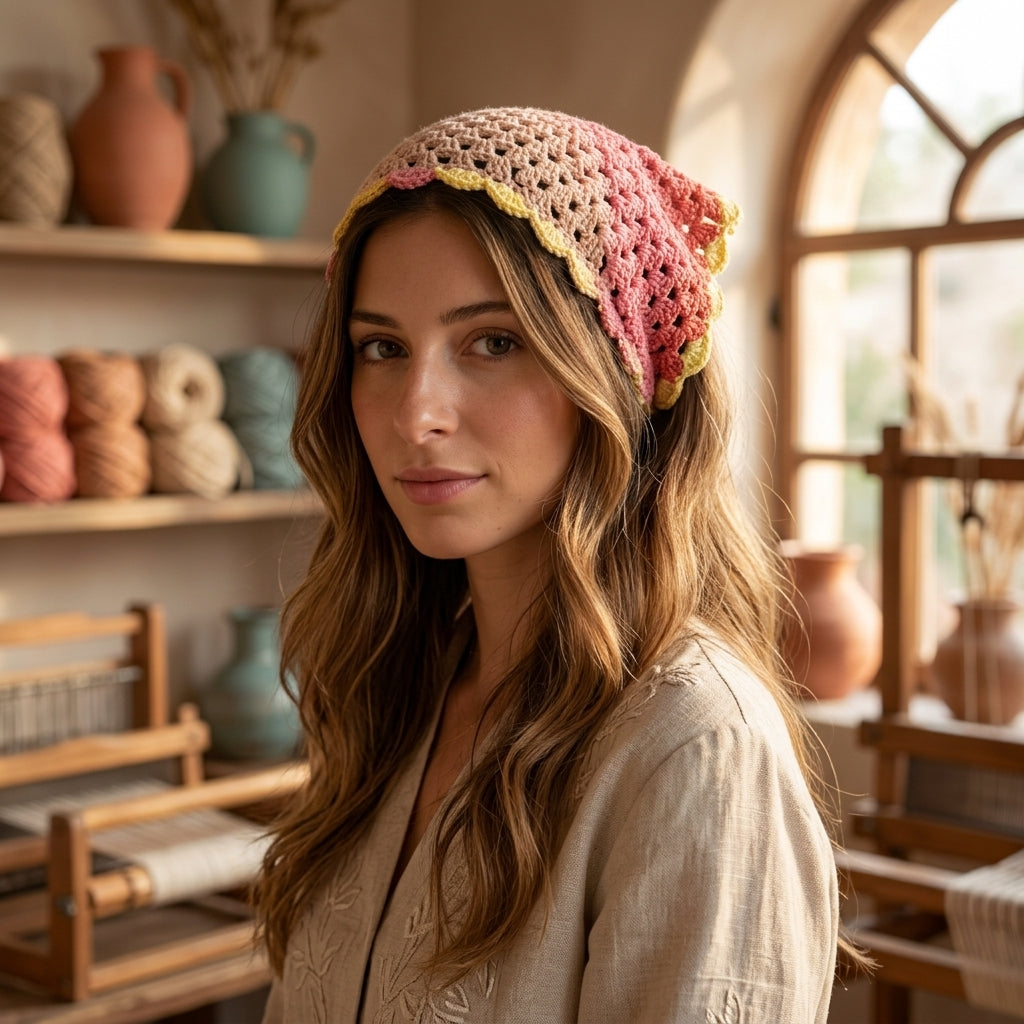 Make Heads Turn With This Stunning Granny Stitch Head Scarf