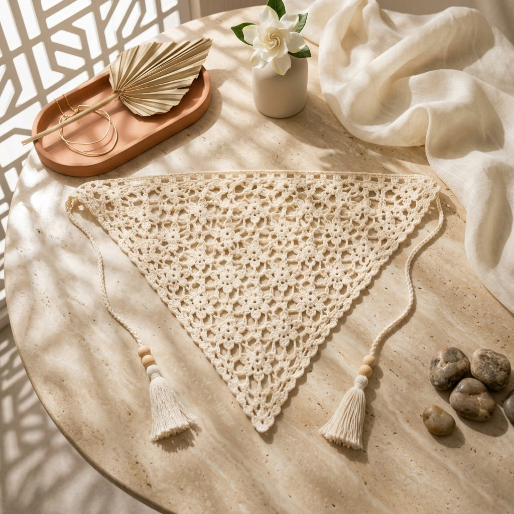 Cozy, Chic, and Completely Handmade: The Mesh Boho Hair Scarf Wrap