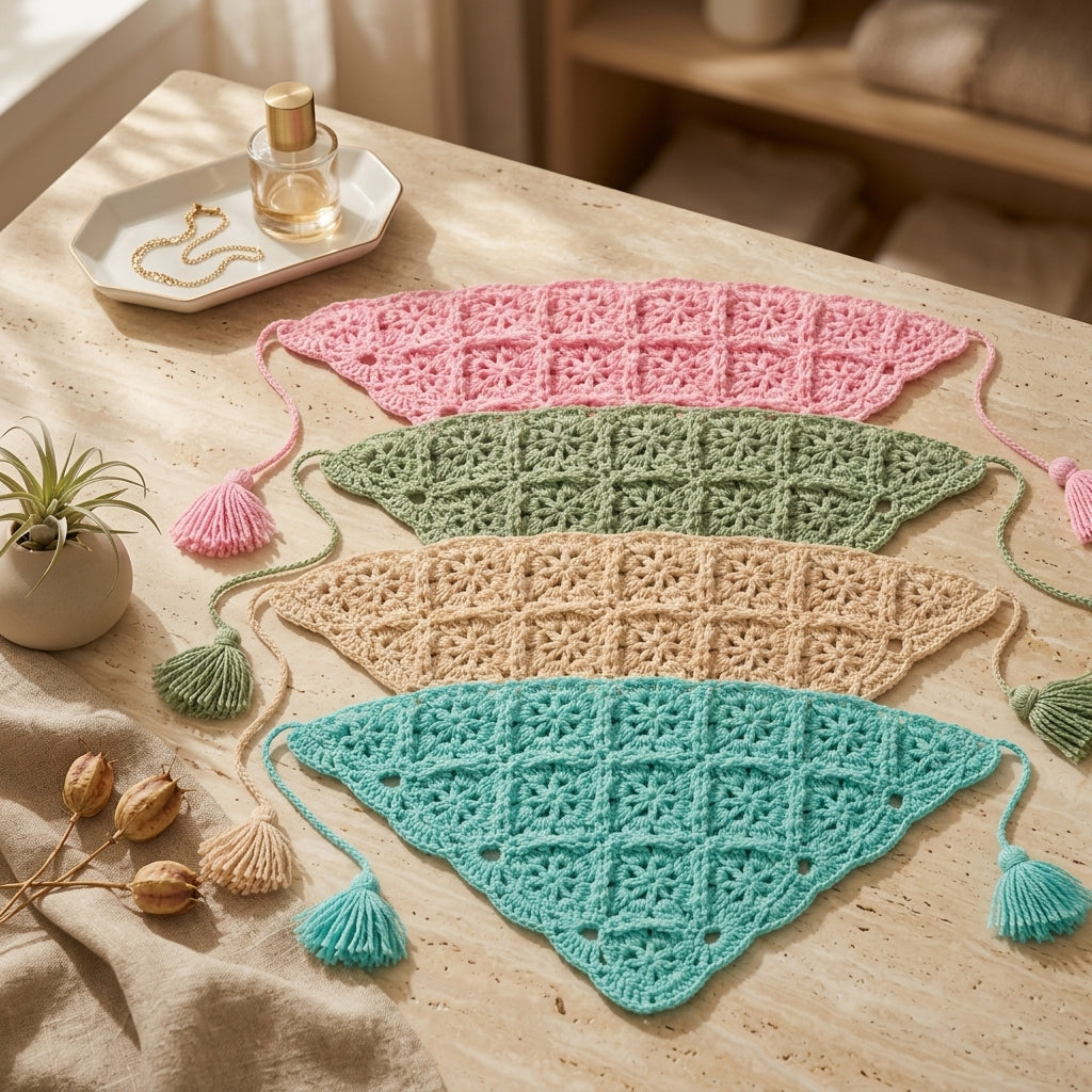 The Cottagecore Granny Square Bandana That Will Become Your Go-To Accessory