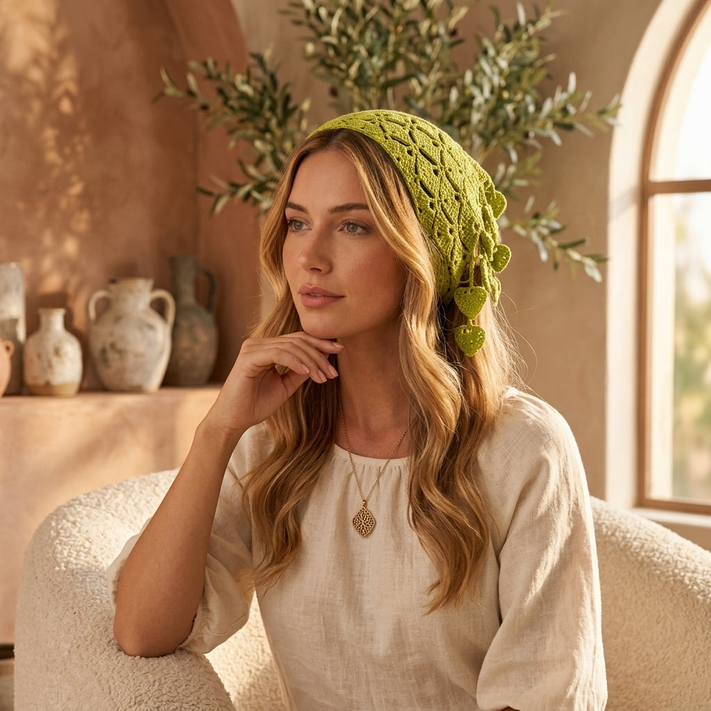 Create the Most Gorgeous Heart Motif Tie Bandana With Just Basic Stitches