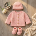 Cardigan Hat Booties Baby Cardigan Classic v3 | Crochet Pattern PDF