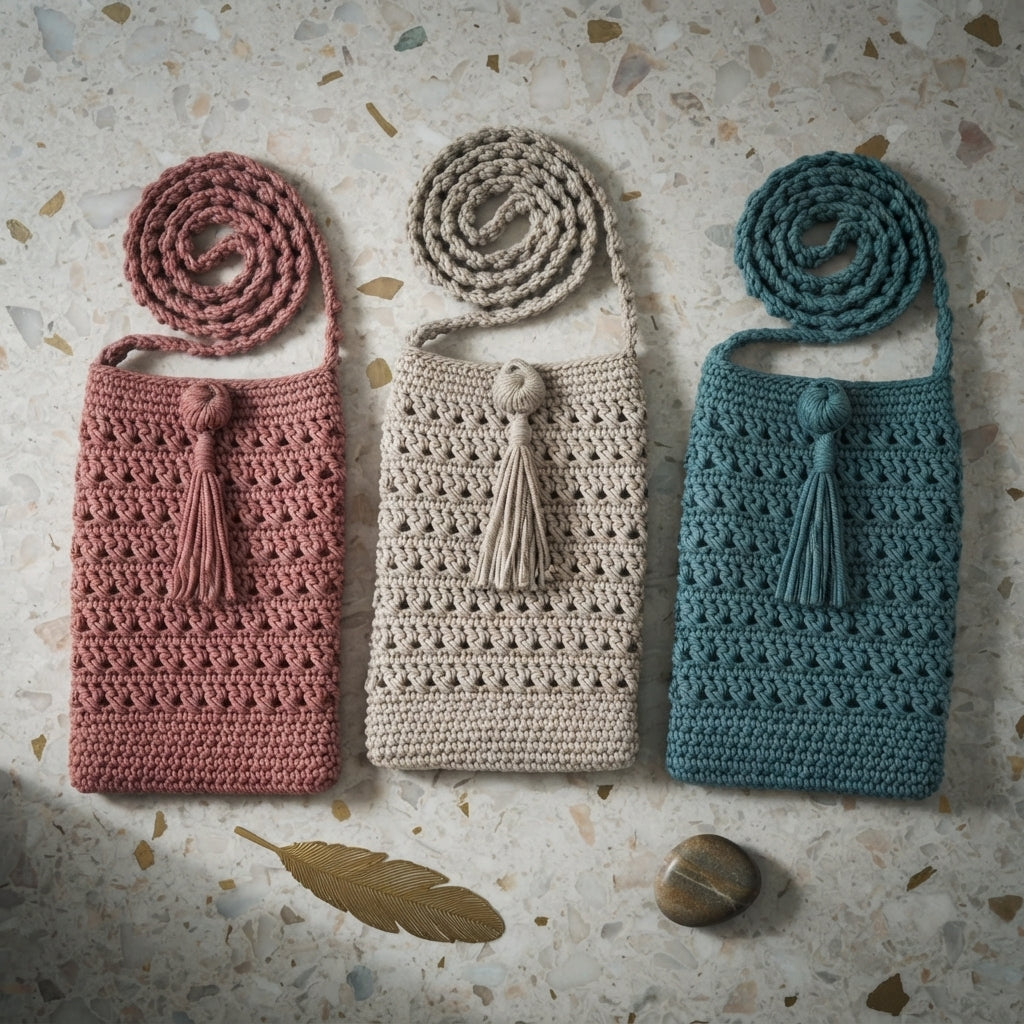 Extured Phone Phone Bag | Crochet Pattern PDF