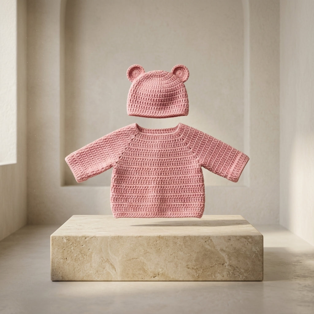 Bear Ears Baby Cardigan Bear Ears v5 | Crochet Pattern PDF