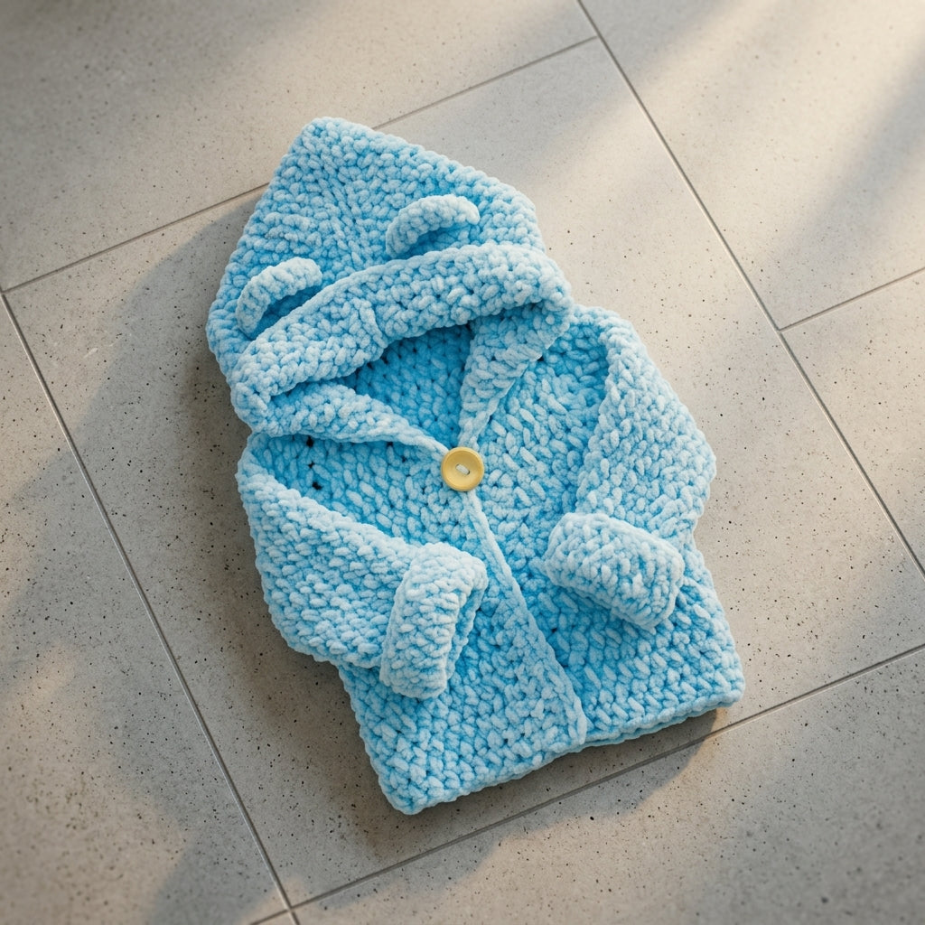 Bear Ears Baby Hoodie Bear Ears v9 | Crochet Pattern PDF