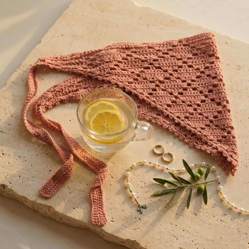 Yolanda Boho Head Scarf | Crochet Pattern PDF