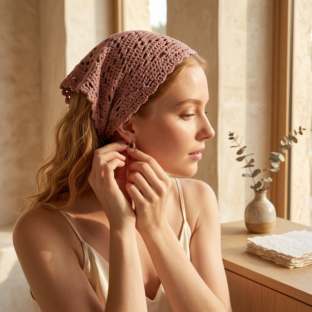 Yolanda Boho Head Scarf | Crochet Pattern PDF