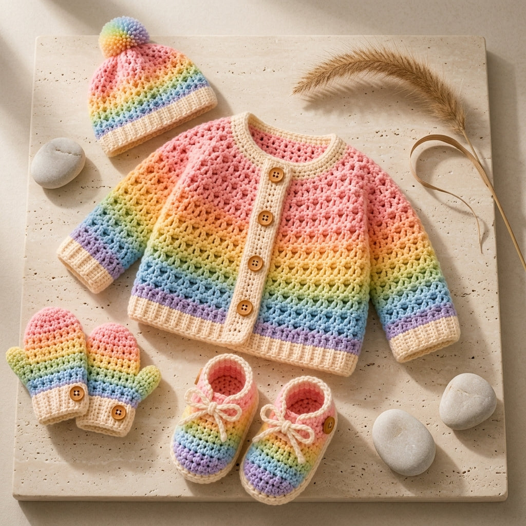 Cardigan Set Hat Baby Cardigan | Crochet Pattern PDF