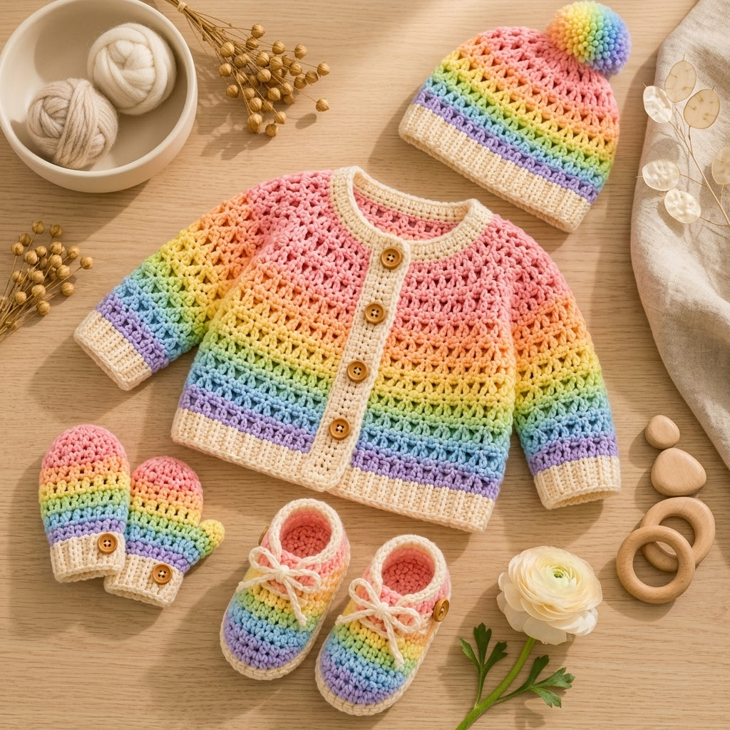 Cardigan Set Hat Baby Cardigan | Crochet Pattern PDF