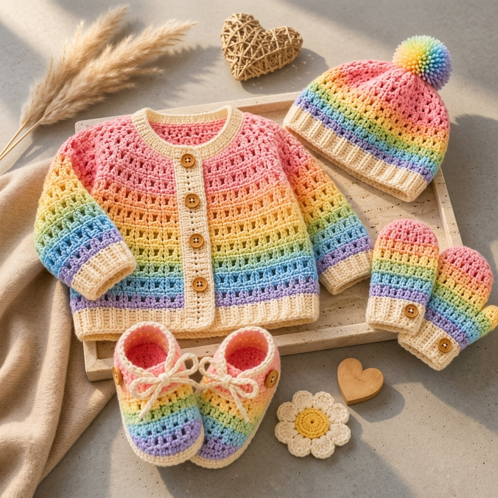 Cardigan Set Hat Baby Cardigan | Crochet Pattern PDF