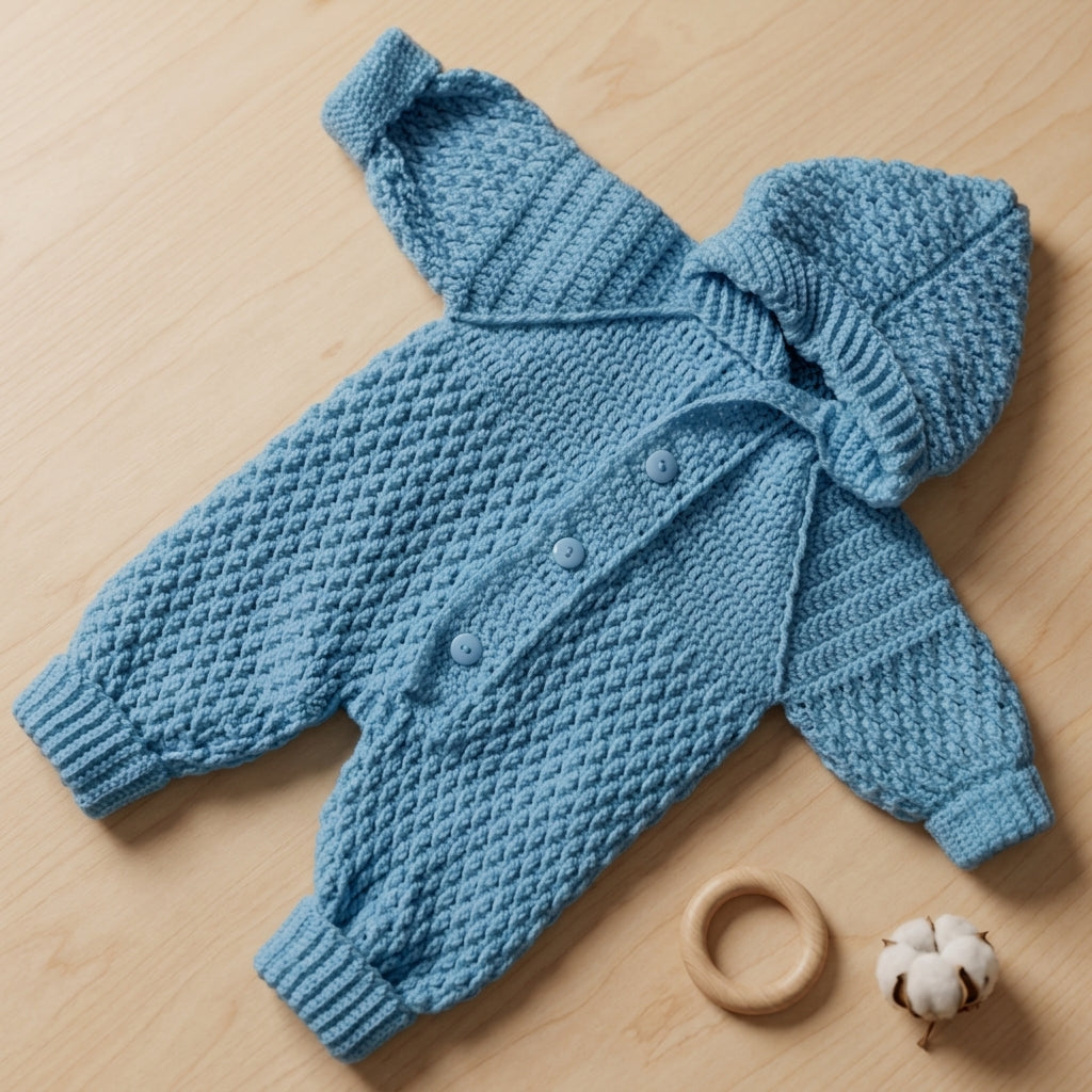 Crocheting Size 0-6 Baby Hoodie | Crochet Pattern PDF