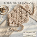Beginner Lace Head Scarf | Crochet Pattern PDF