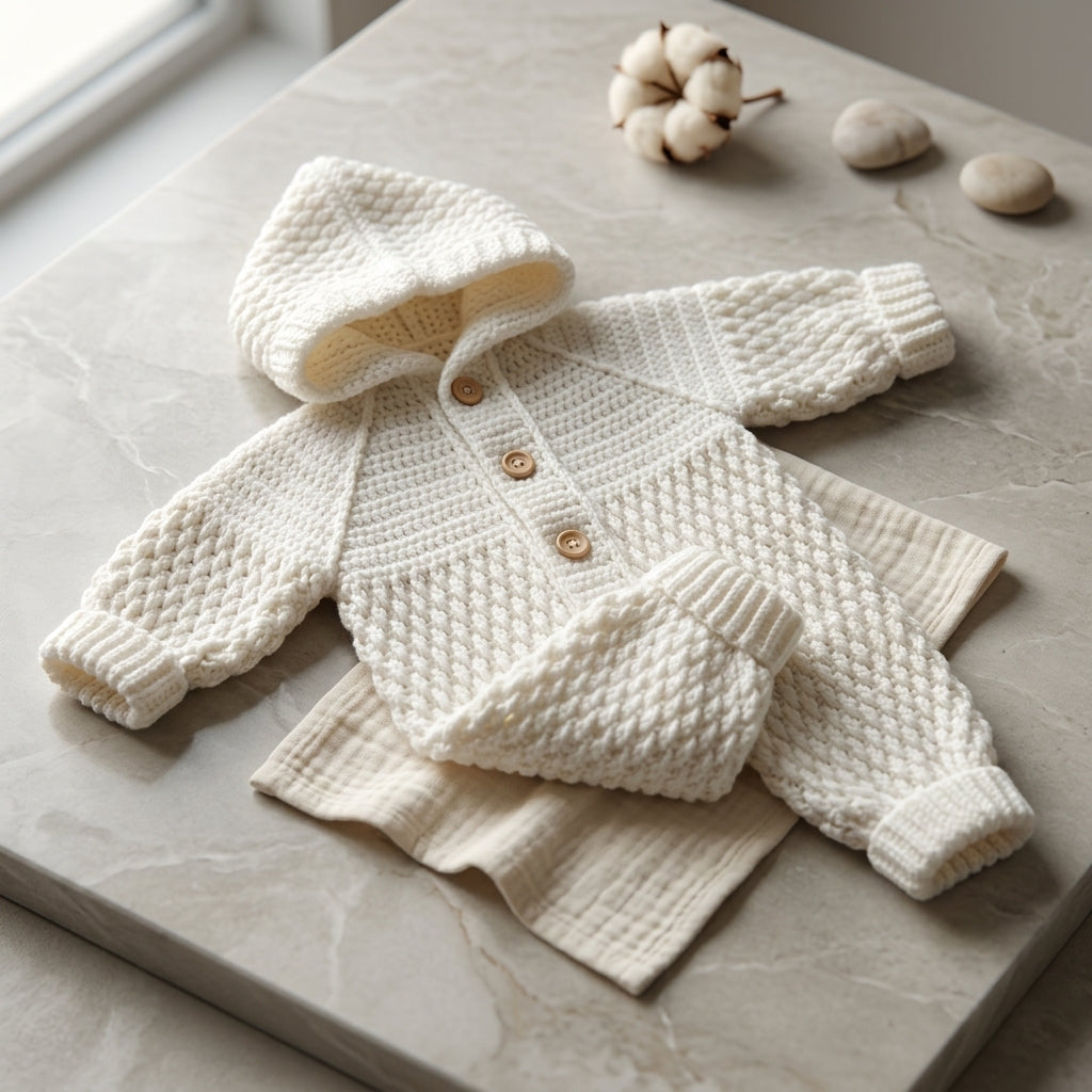 Crocheting Size 0-6 Baby Hoodie | Crochet Pattern PDF