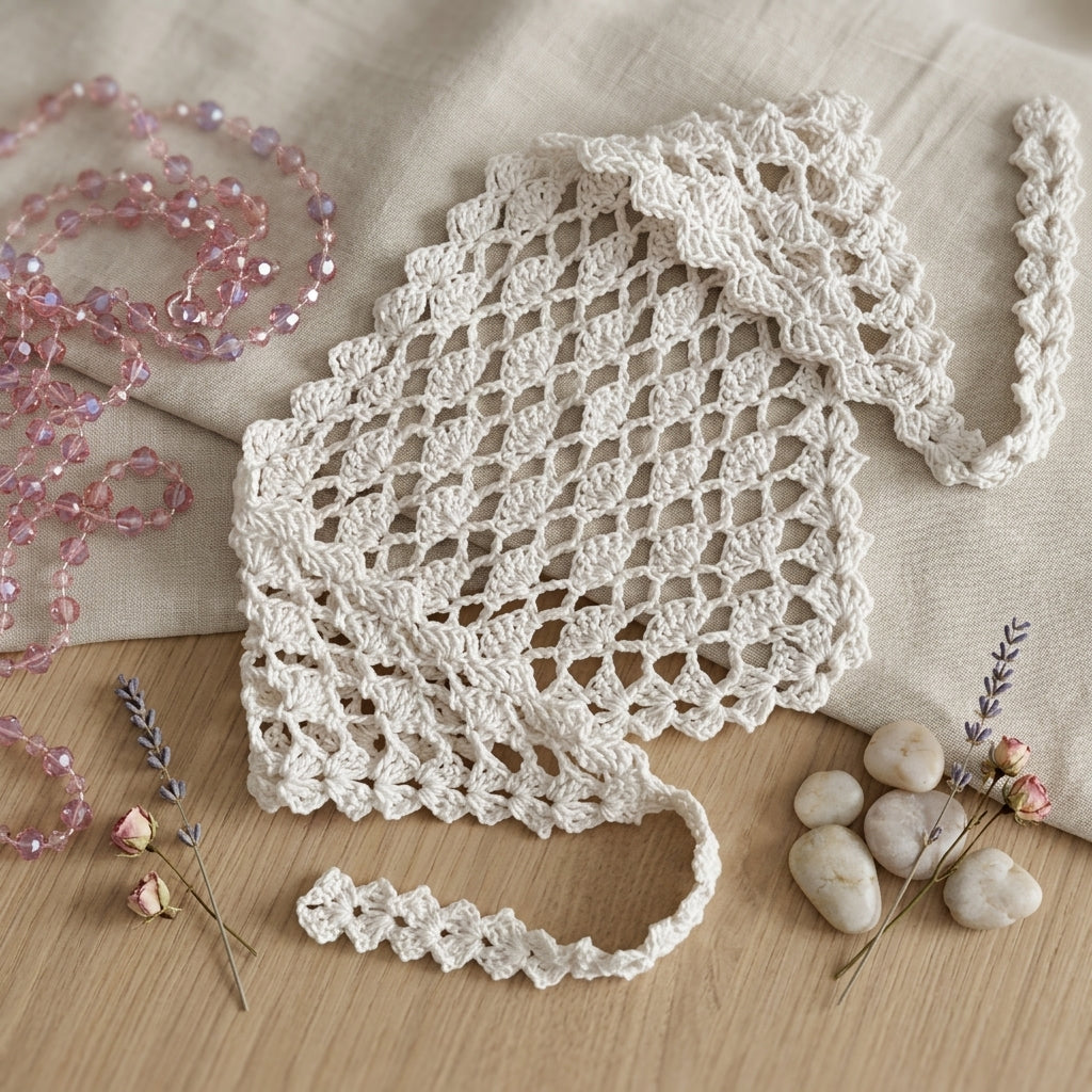 Beginner Lace Head Scarf | Crochet Pattern PDF