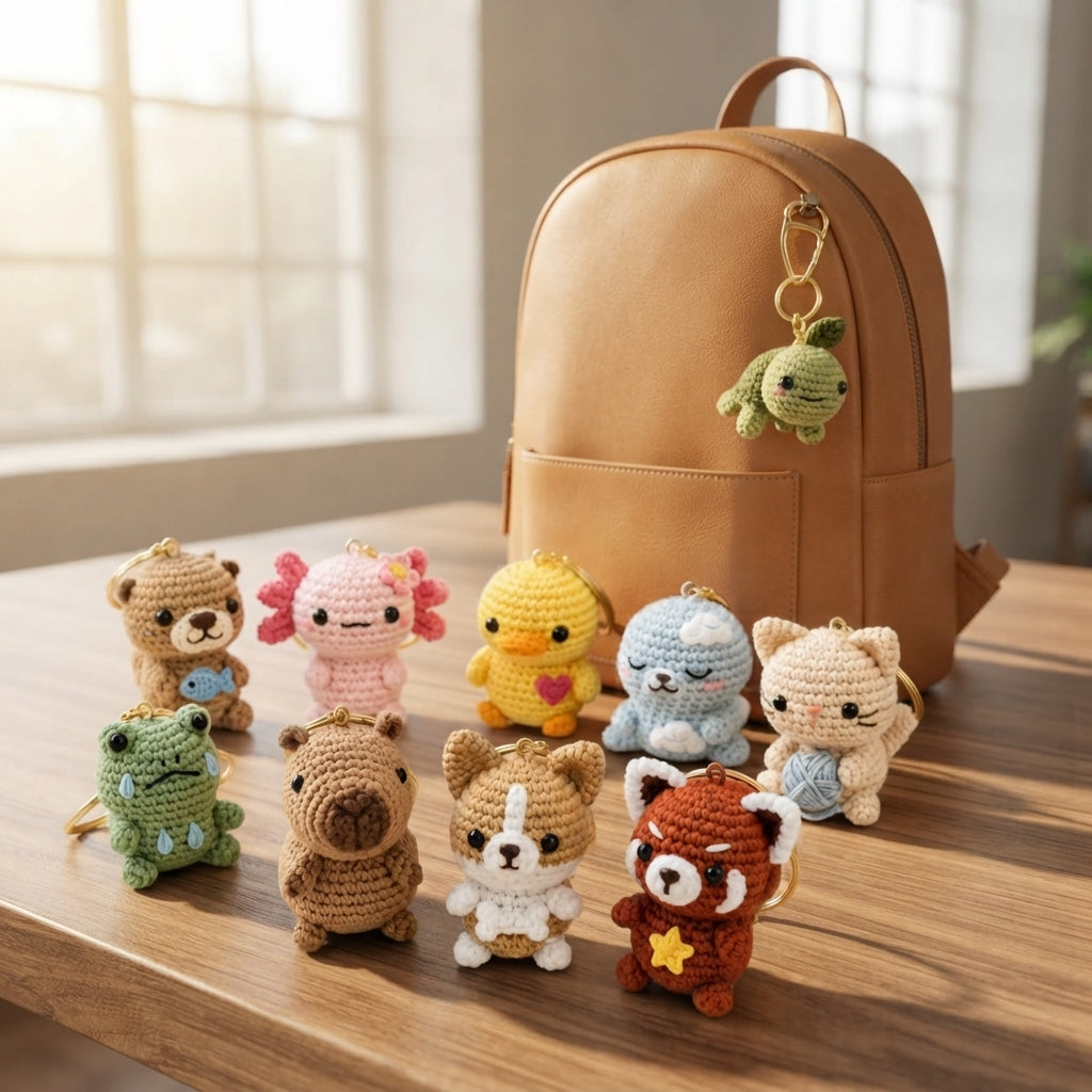 100+ Adorable Keychain Patterns | Crochet PDF Set — Design 3