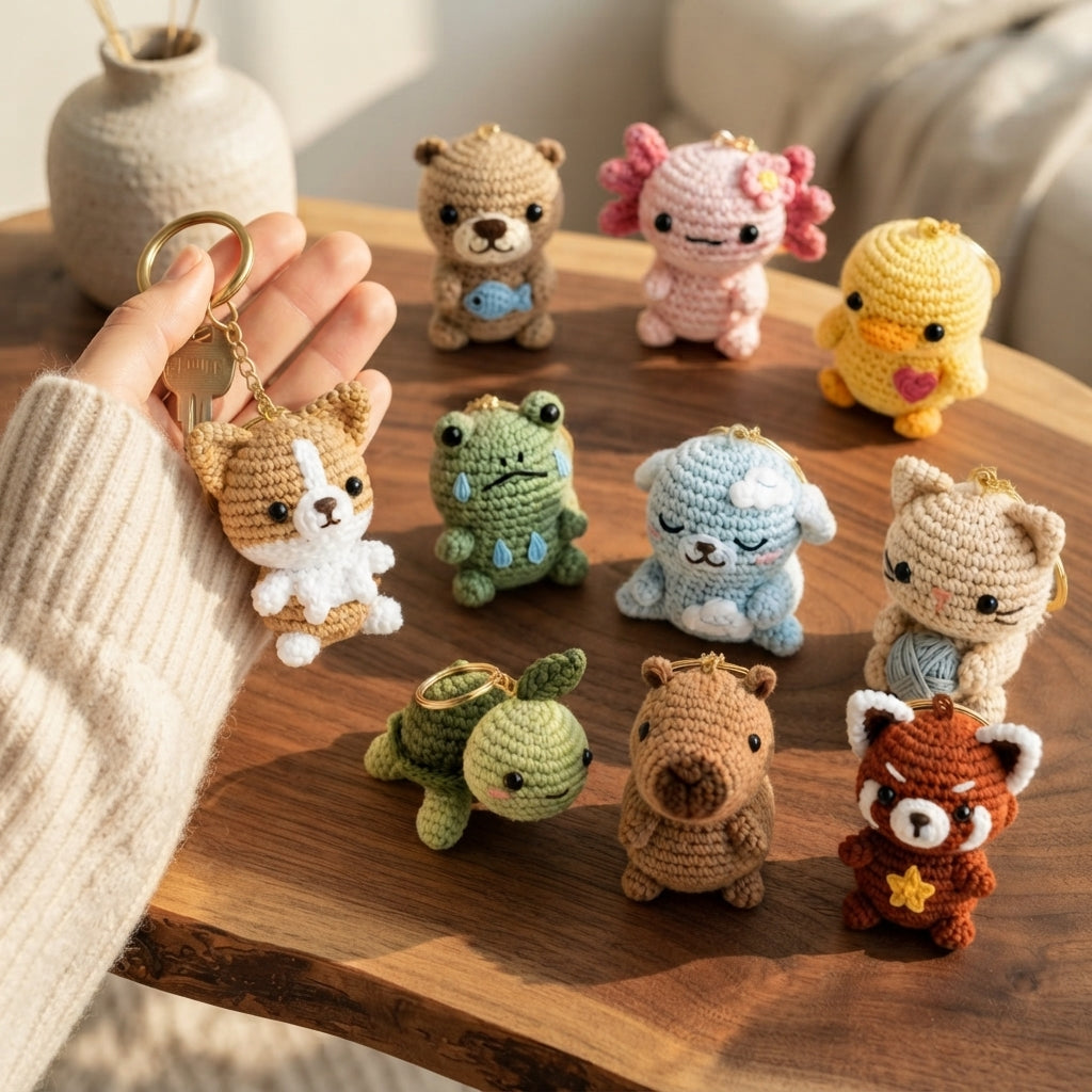 100+ Adorable Keychain Patterns | Crochet PDF Set — Design 3