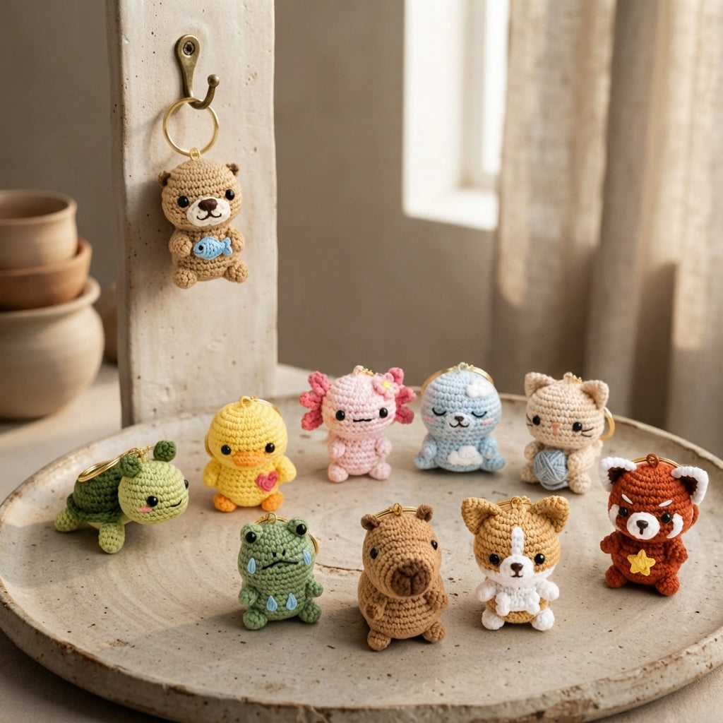 100+ Adorable Keychain Patterns | Crochet PDF Set — Design 3