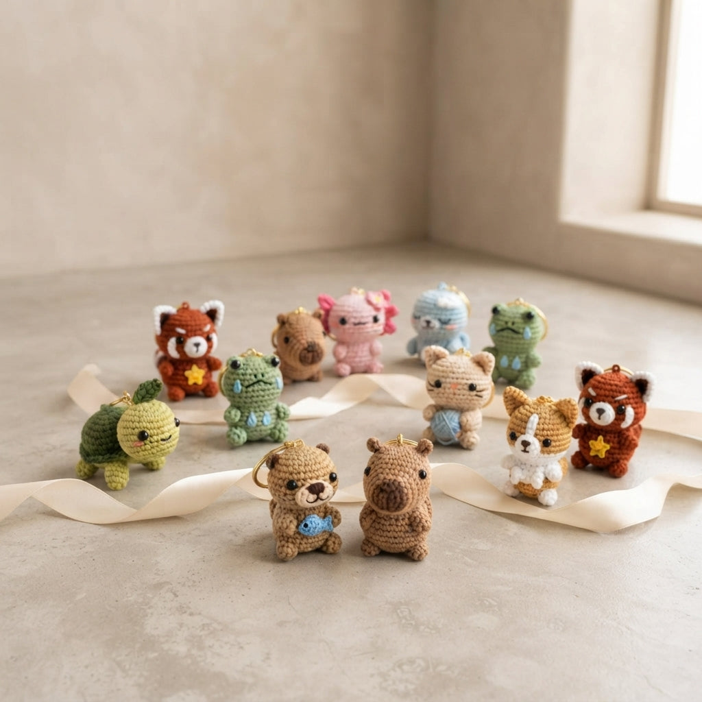 100+ Adorable Keychain Patterns | Crochet PDF Set — Design 3