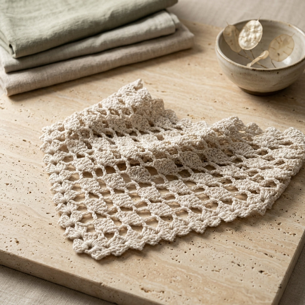 Beginner Lace Head Scarf | Crochet Pattern PDF