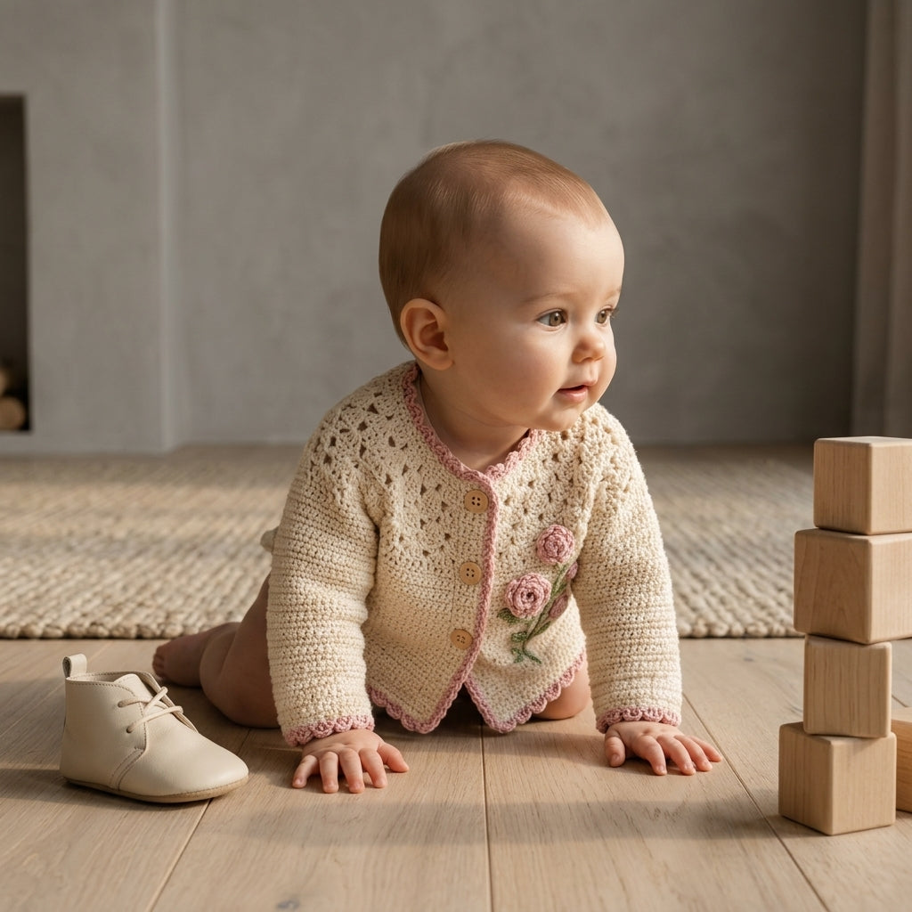 Lace Baby Cardigan | Crochet Pattern PDF