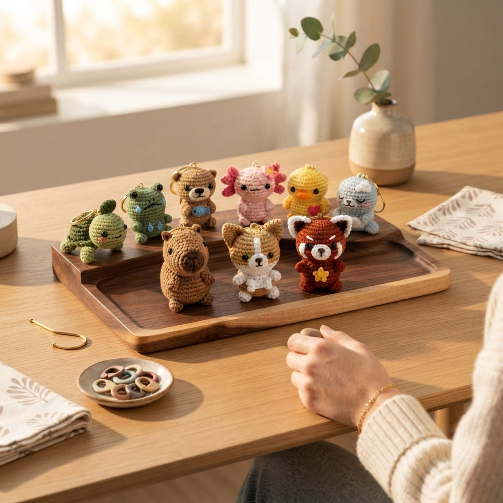 100+ Adorable Keychain Patterns | Crochet PDF Set — Design 3