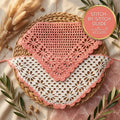 Floral Bandana With Flower Border | Crochet Pattern PDF