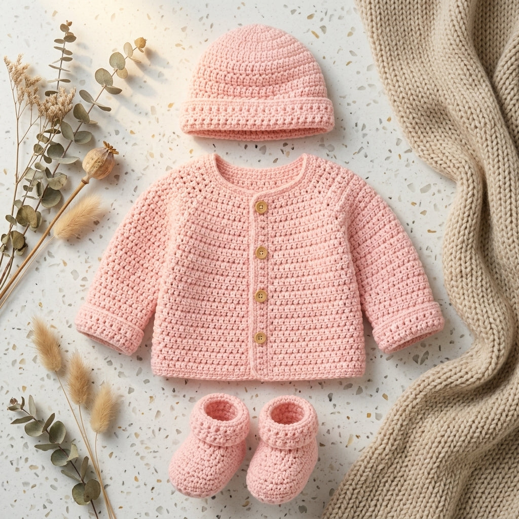 Set Newborn Cardigan Baby Cardigan | Crochet Pattern PDF