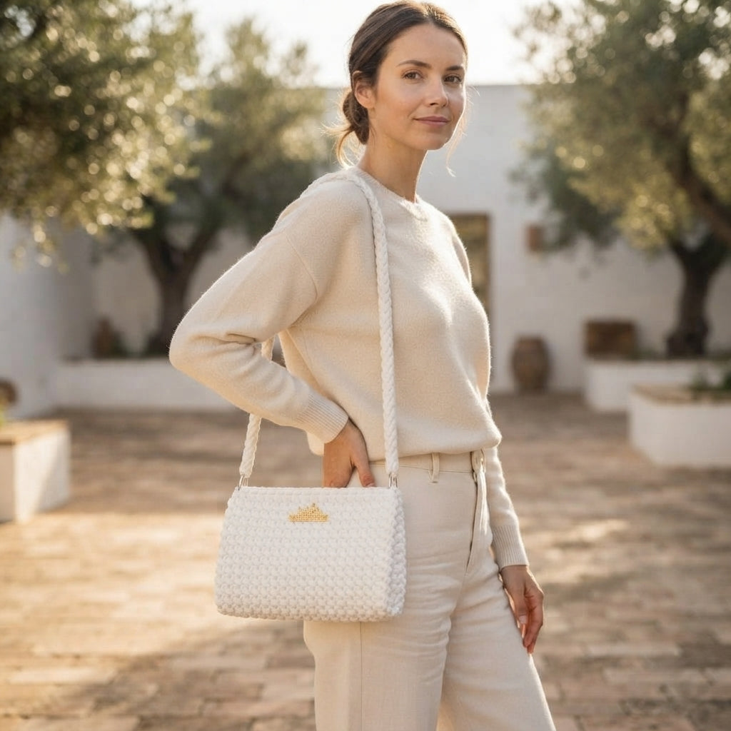 Tutorial White Handbag | Crochet Pattern PDF