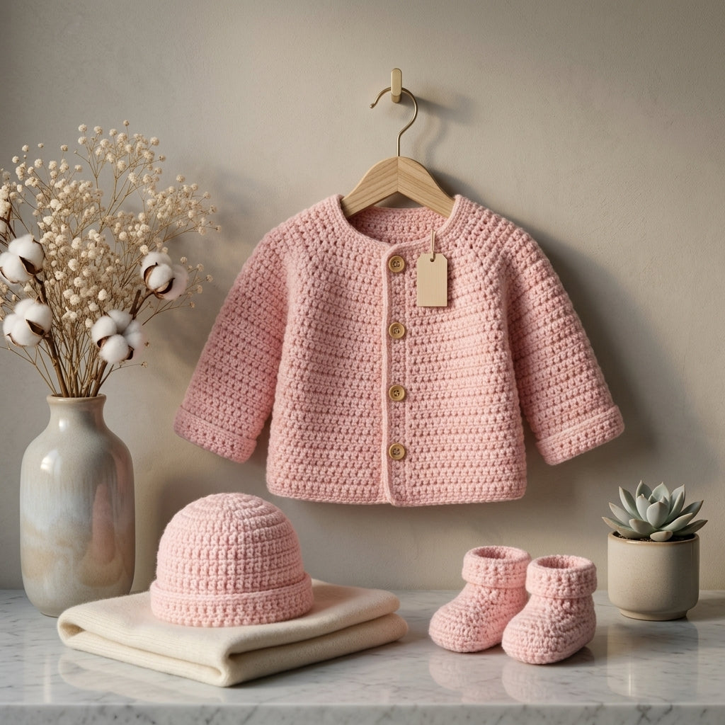 Set Newborn Cardigan Baby Cardigan | Crochet Pattern PDF