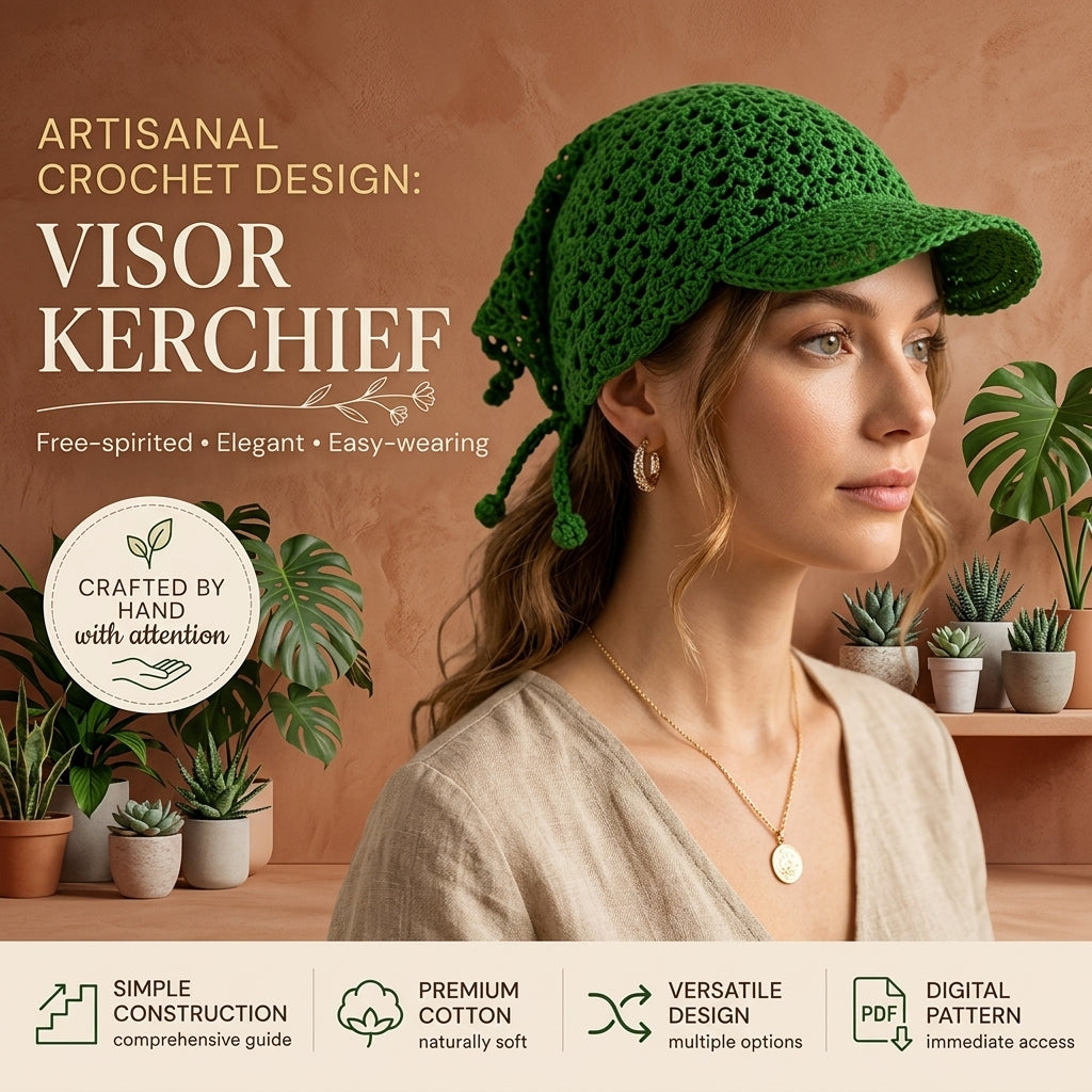 Boho Crochet Bandana Cap | Crochet Pattern PDF