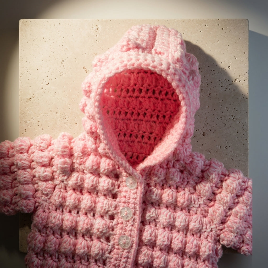 Bobble Baby Hoodie | Crochet Pattern PDF