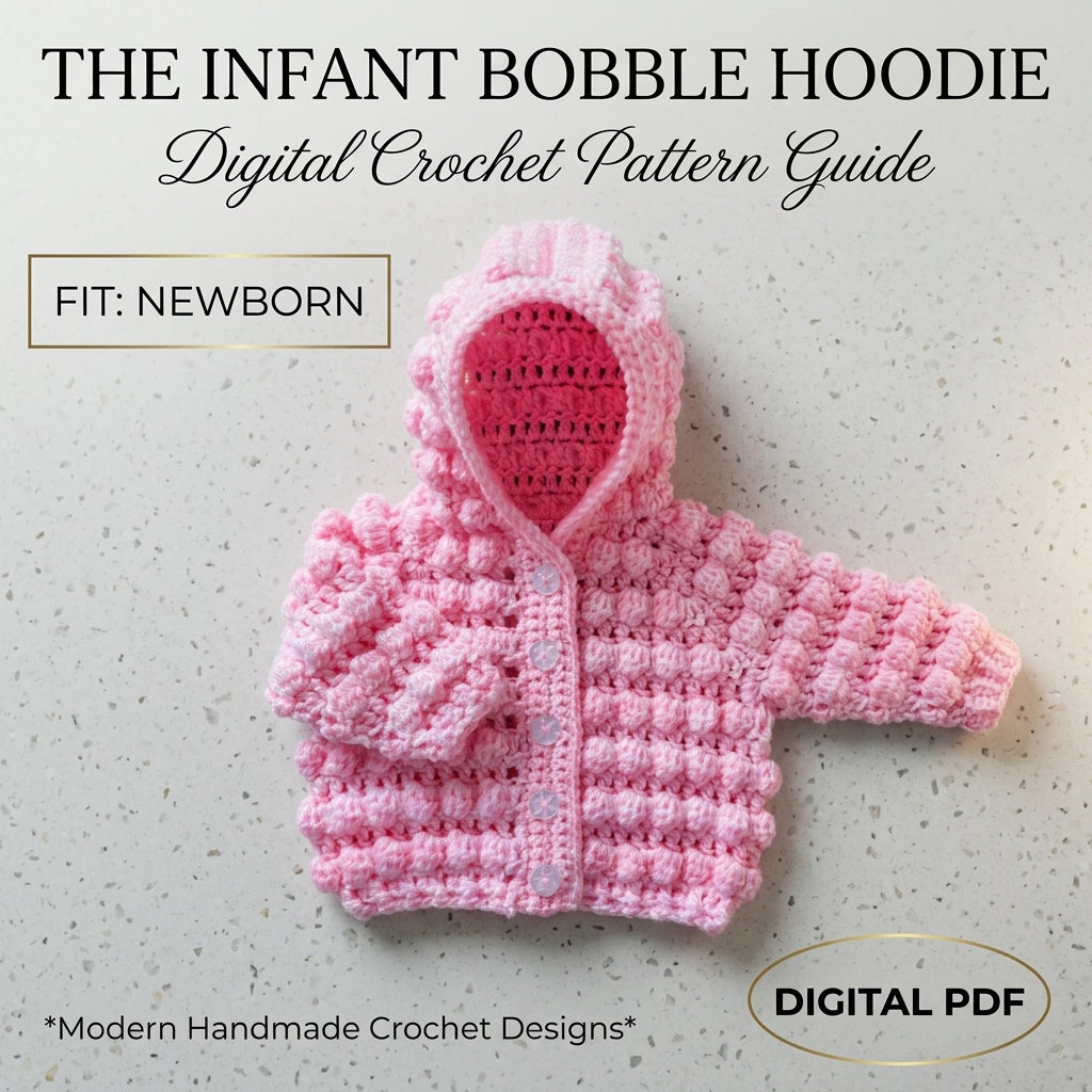 Bobble Baby Hoodie | Crochet Pattern PDF