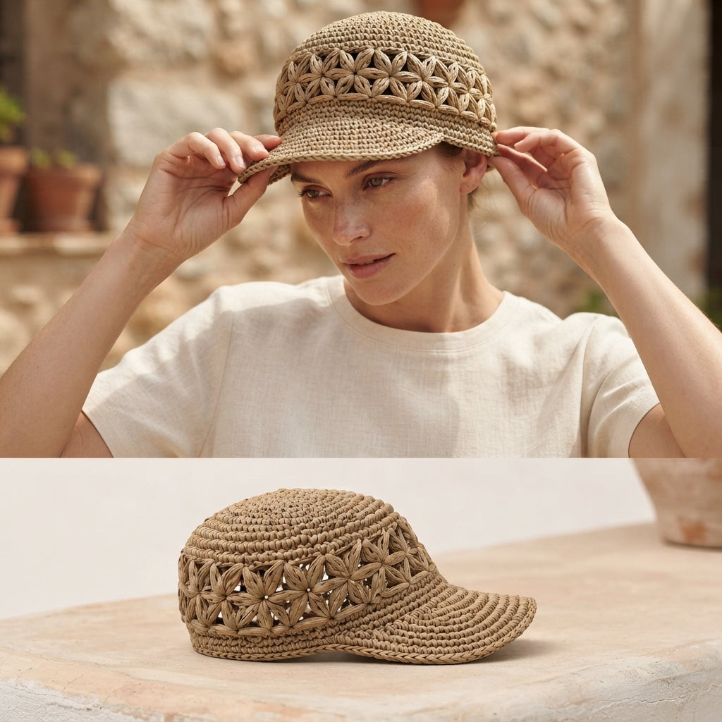 Chic Sun Visor | PDF Crochet Guide — Design 7