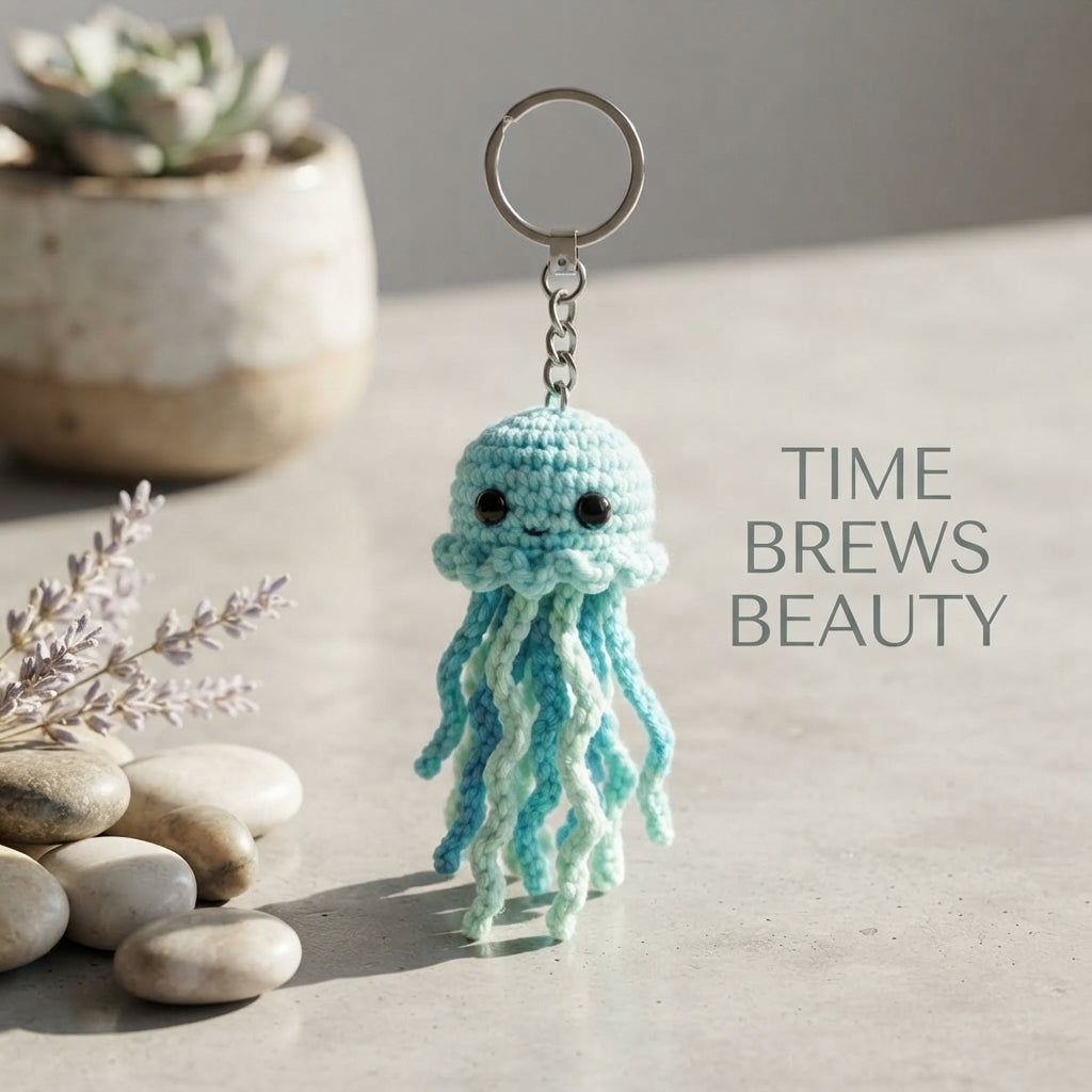 Whimsical Jellyfish Keychain | PDF Crochet Guide
