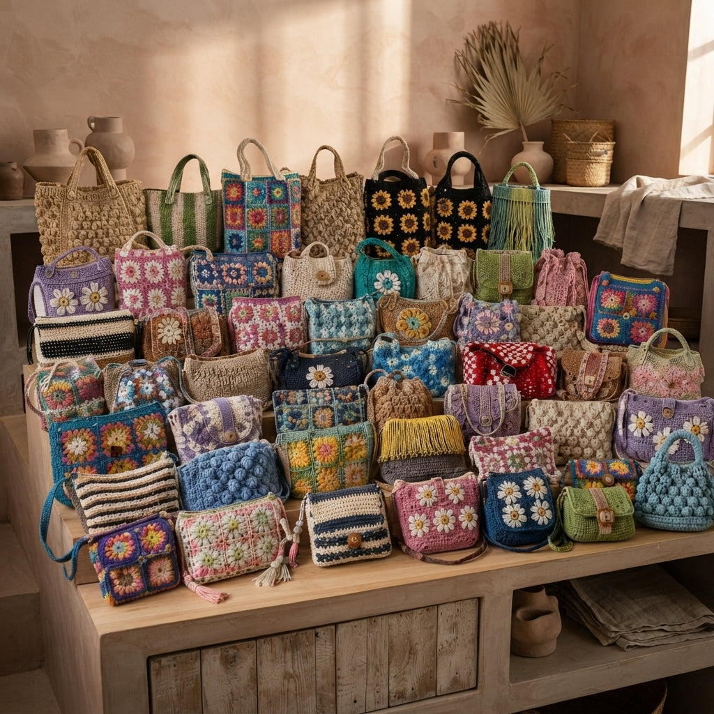 Crossbody Market Bag Tote | Crochet Pattern PDF