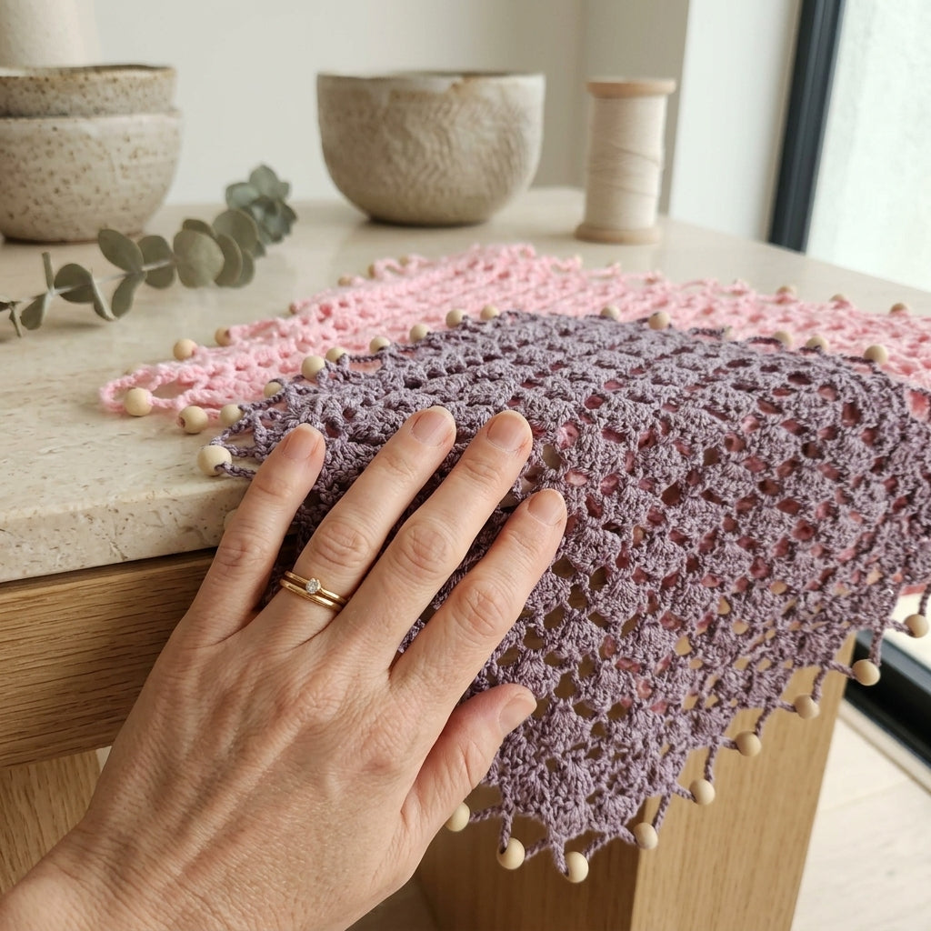 Beaded Festival Headscarf | Crochet Pattern PDF