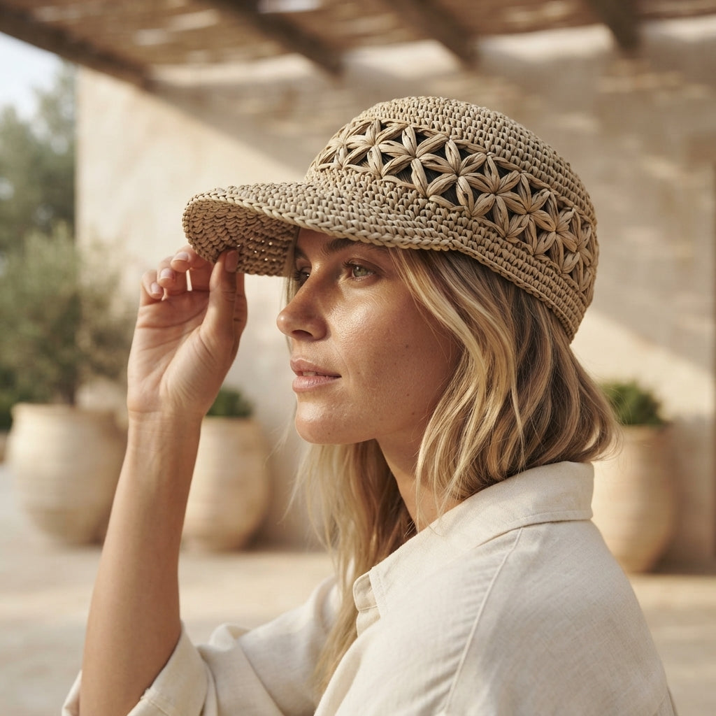 Chic Sun Visor | PDF Crochet Guide — Design 7