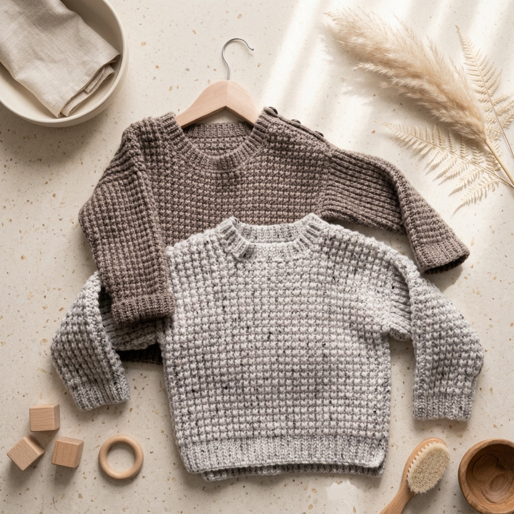 Ribbed Baby Sweater Ribbed v2 | Crochet Pattern PDF