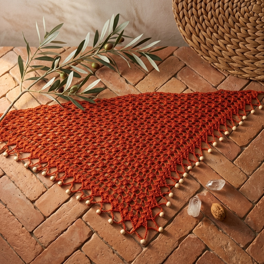 Beaded Festival Headscarf | Crochet Pattern PDF