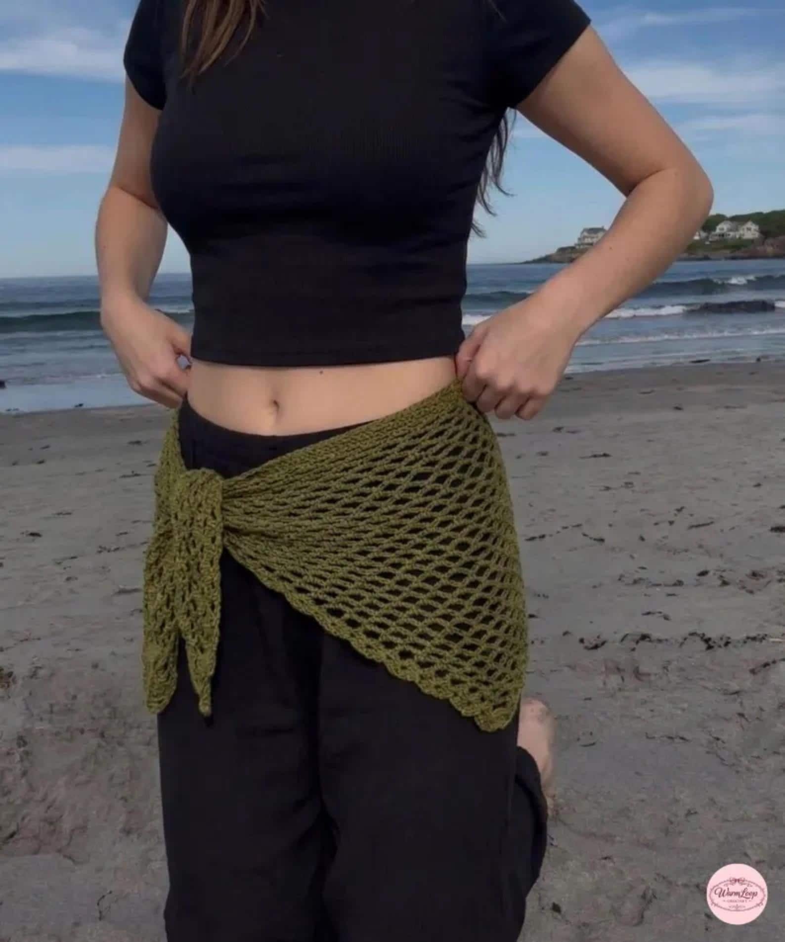 Mesh Boho Headscarf | Multi-Language Crochet Pattern PDF