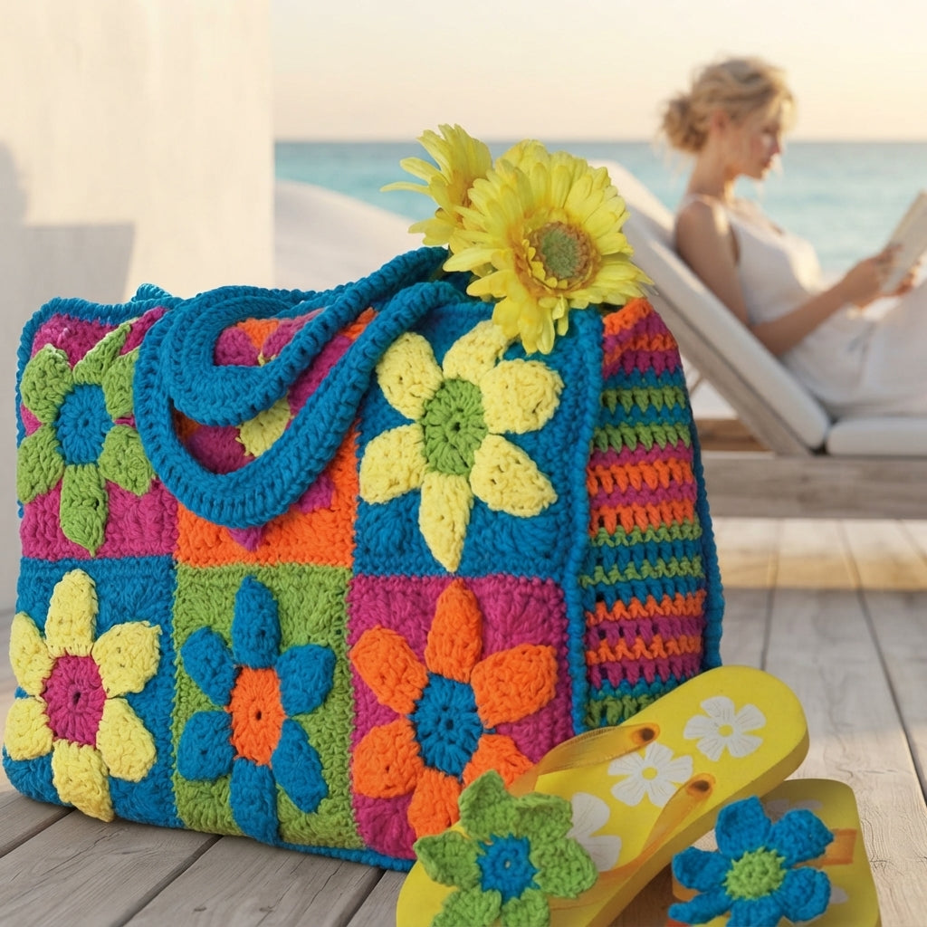 Crossbody Market Bag Tote | Crochet Pattern PDF