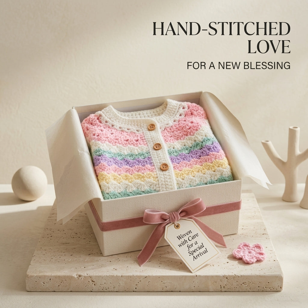 Raglan Baby Cardigan Shell Stitch v3 | Crochet Pattern PDF