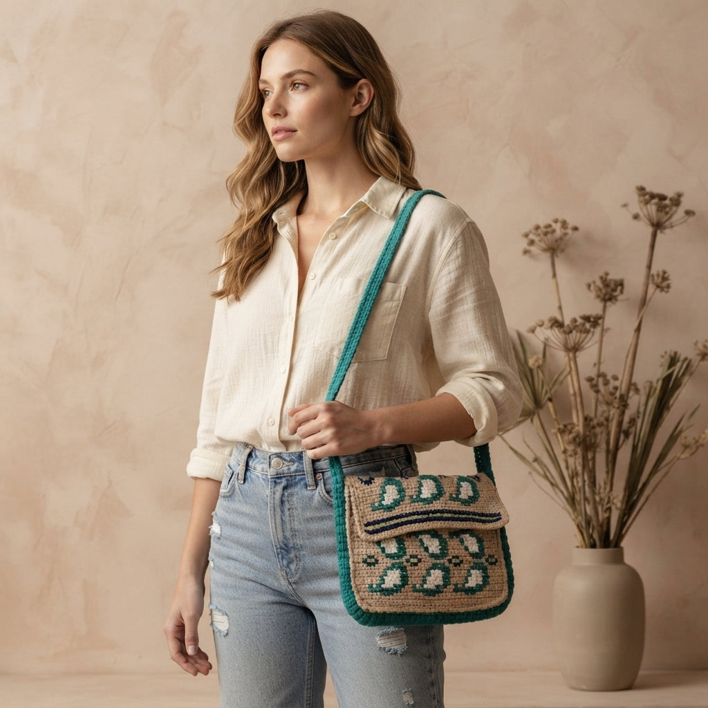 Crossbody Market Bag Tote | Crochet Pattern PDF