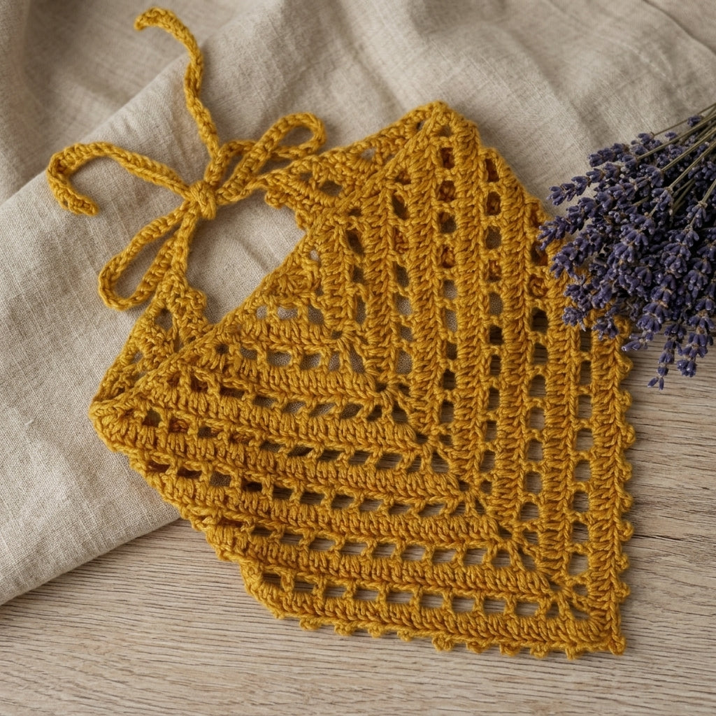 Eyelet Lace Kerchief | Beginner Crochet Pattern PDF