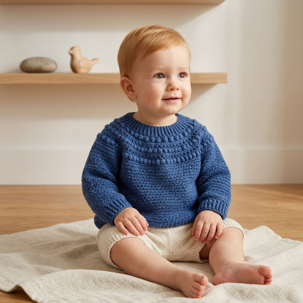 Textured Baby Pullover | Crochet Pattern PDF