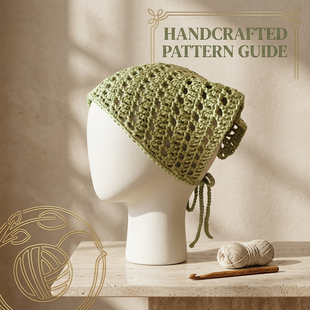 Spring Green Headscarf | Crochet Pattern PDF