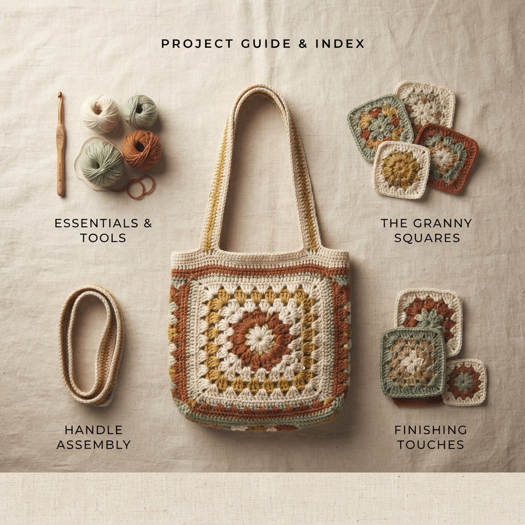 Granny Square Granny Square Tote V4 | Crochet Pattern PDF