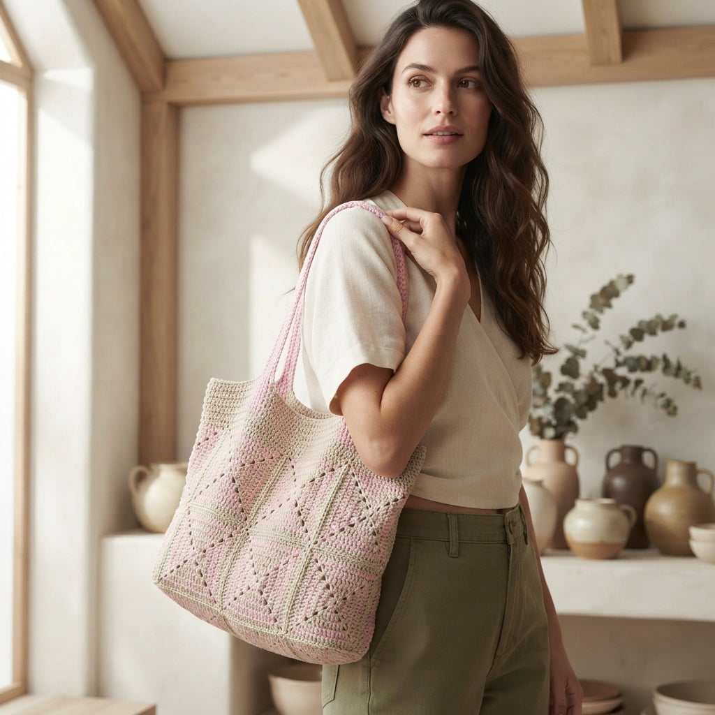 Granny Square Granny Square Tote V4 | Crochet Pattern PDF