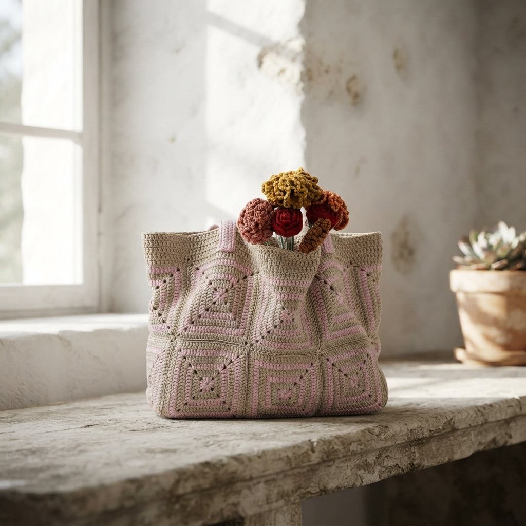 Granny Square Granny Square Tote V4 | Crochet Pattern PDF