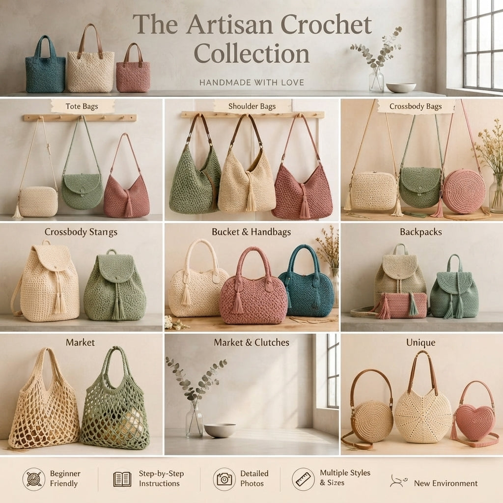 Purse Pouch Tote | Crochet Pattern PDF