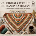 Boho Triangle Hair Scarf | Crochet Pattern PDF